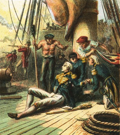 Die Schlacht von Trafalgar von English School